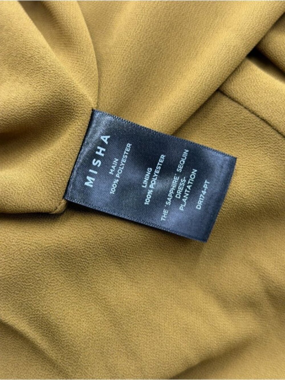🆕 MISHA COLLECTION 🧿 NWOT Sapphire Sequins Maxi Dress, Olive - Sz M US 6 - Picture 15 of 15